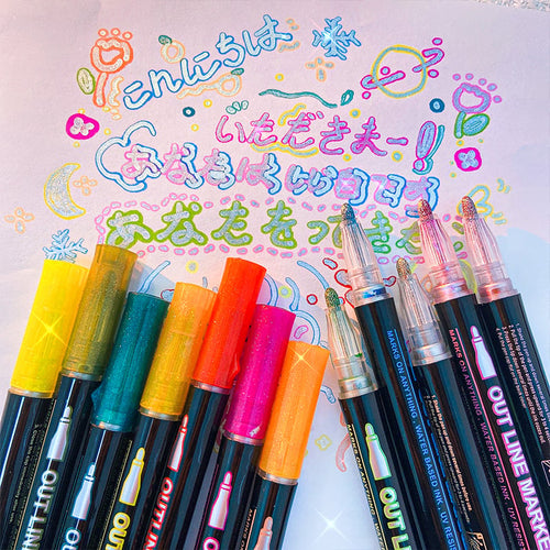 Amazing Handwriting With Outline Marker Set