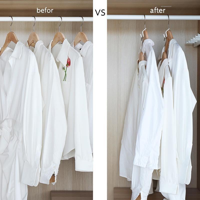 Multipurpose Space Saving Clothes Hanger Connector Hooks