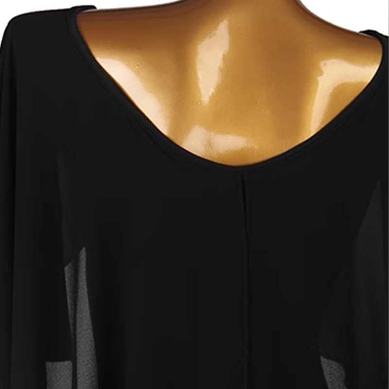 YZY Women's V-neck Latin Dance Tops Ballroom Dance Wear