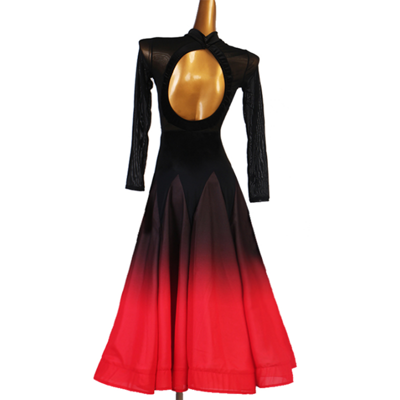 Customisable-Women's Half High-Meck Modern Dance Performance Dress Ballroom Dance Dress