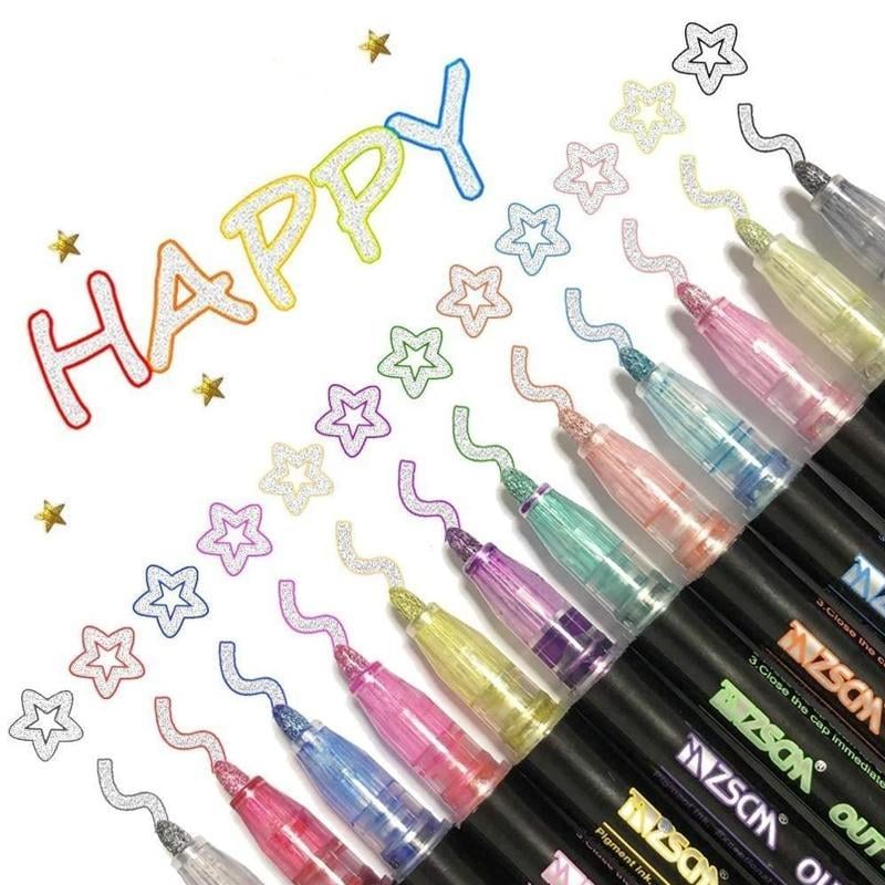 Amazing Handwriting With Outline Marker Set