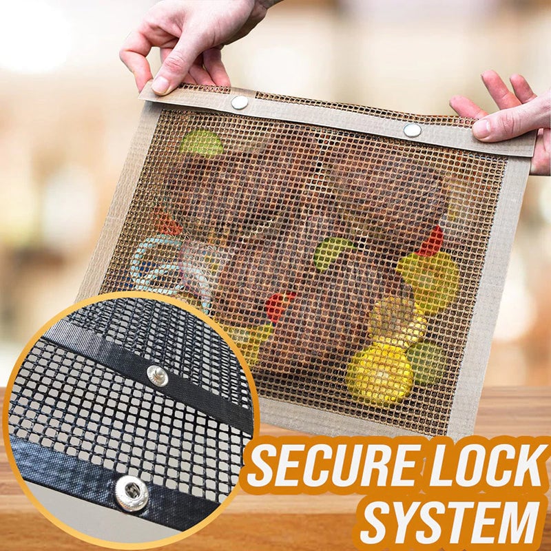 🔥Semi-Annual Sale - $5 Off - Reusable Non-Stick BBQ Mesh Grilling Bags