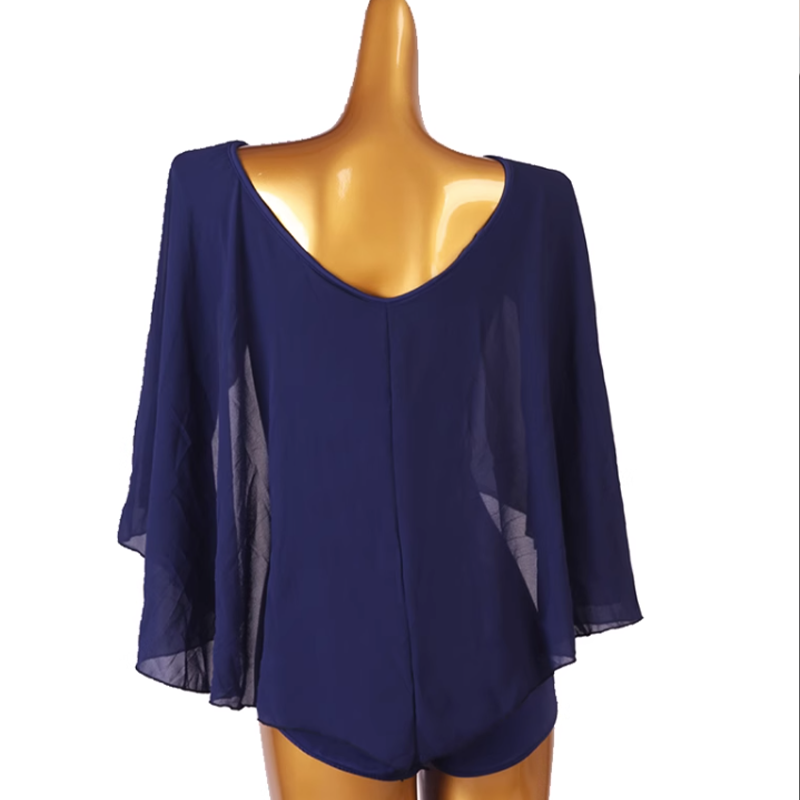 YZY Women's V-neck Latin Dance Tops Ballroom Dance Wear