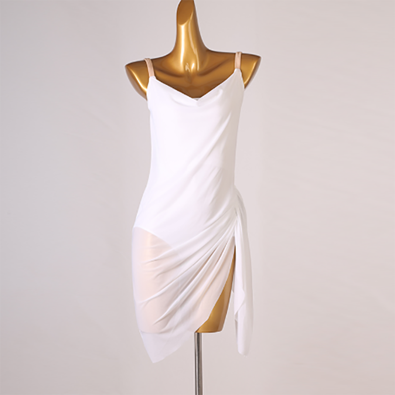 Customisable-Women's Rumba Spaghetti Straps Latin Dance Practice Dresses Performance Dresses
