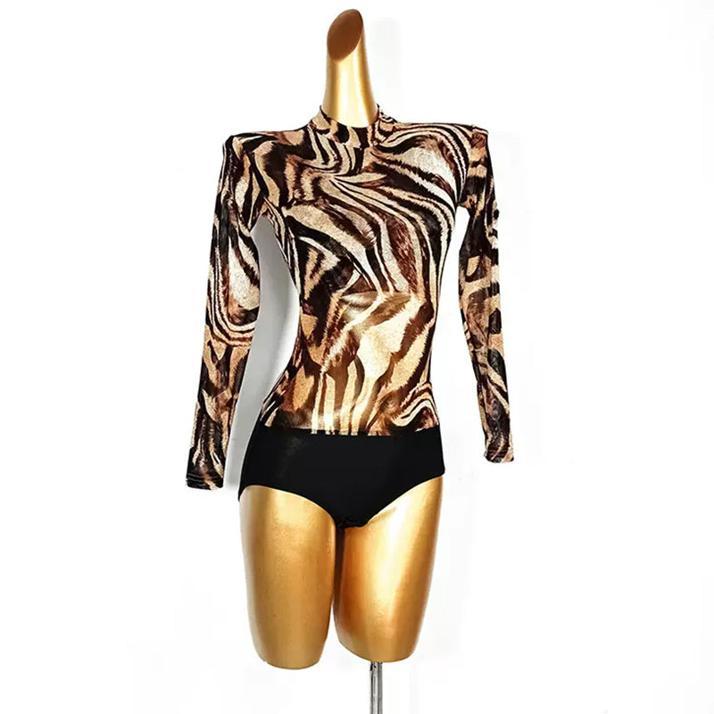 YJFY Women's Spandex Dance Wear Bodysuit Dance Tops