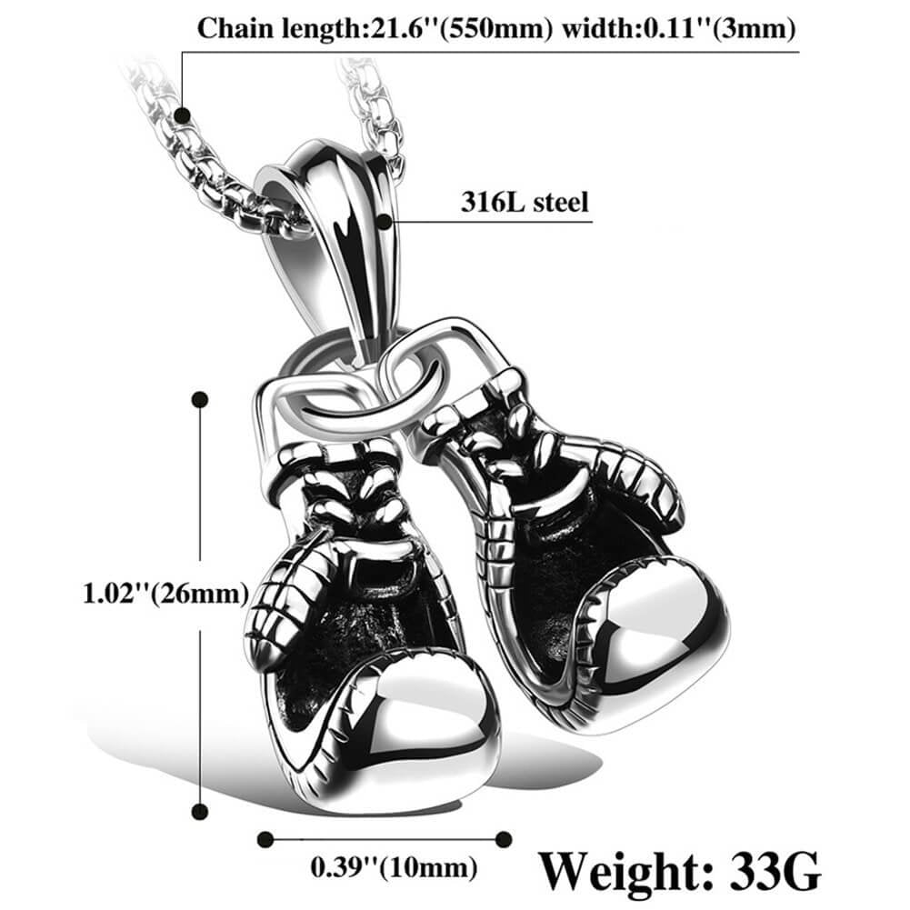 Boxing Glove Pendant+Necklace