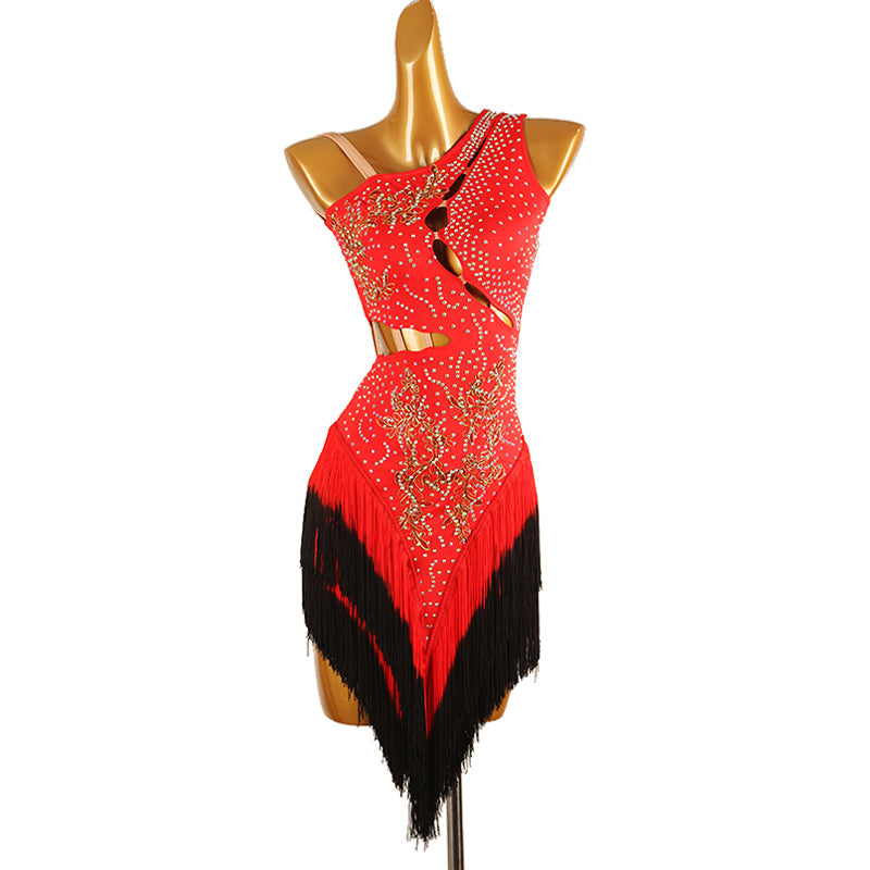 Customisable-Women's Tassel DanceWear Dance Dress Performance Wear
