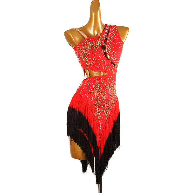 Customisable-Women's Tassel DanceWear Dance Dress Performance Wear