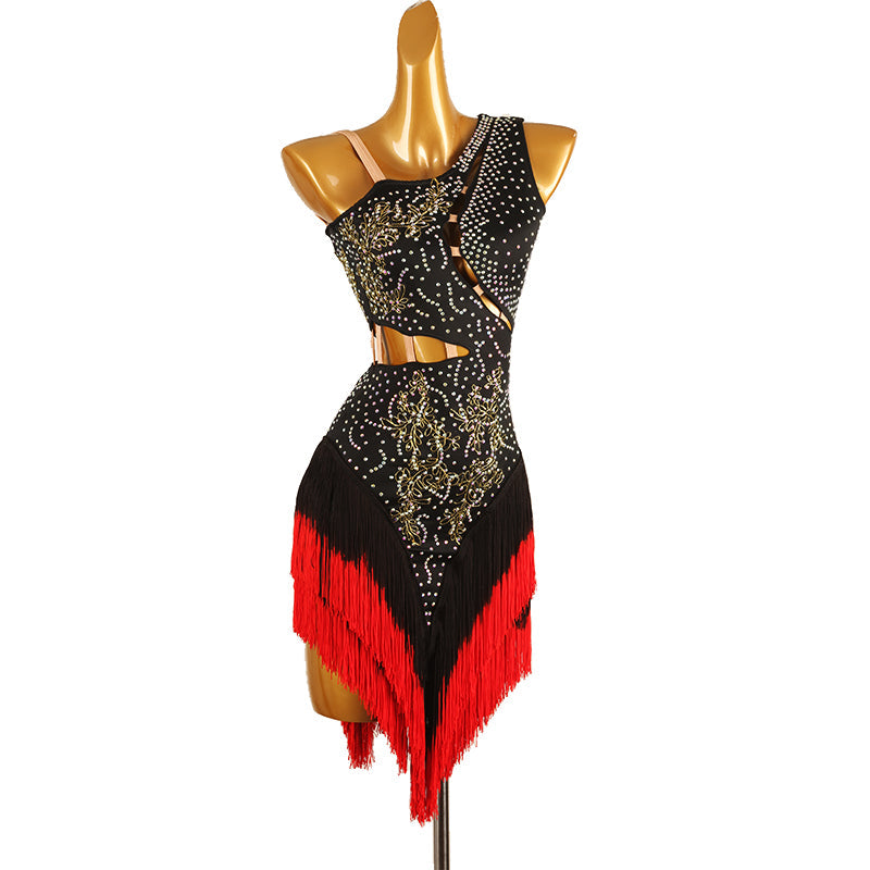 Customisable-Women's Tassel DanceWear Dance Dress Performance Wear