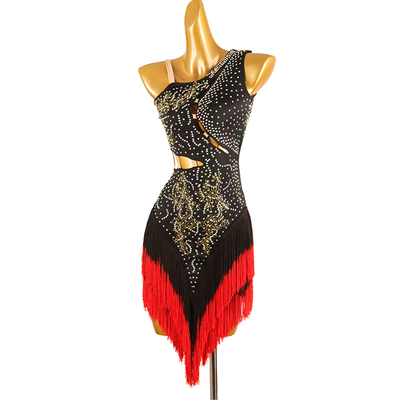 Customisable-Women's Tassel DanceWear Dance Dress Performance Wear