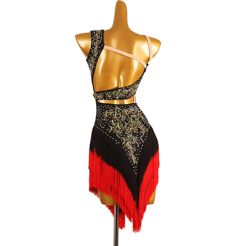 Customisable-Women's Tassel DanceWear Dance Dress Performance Wear