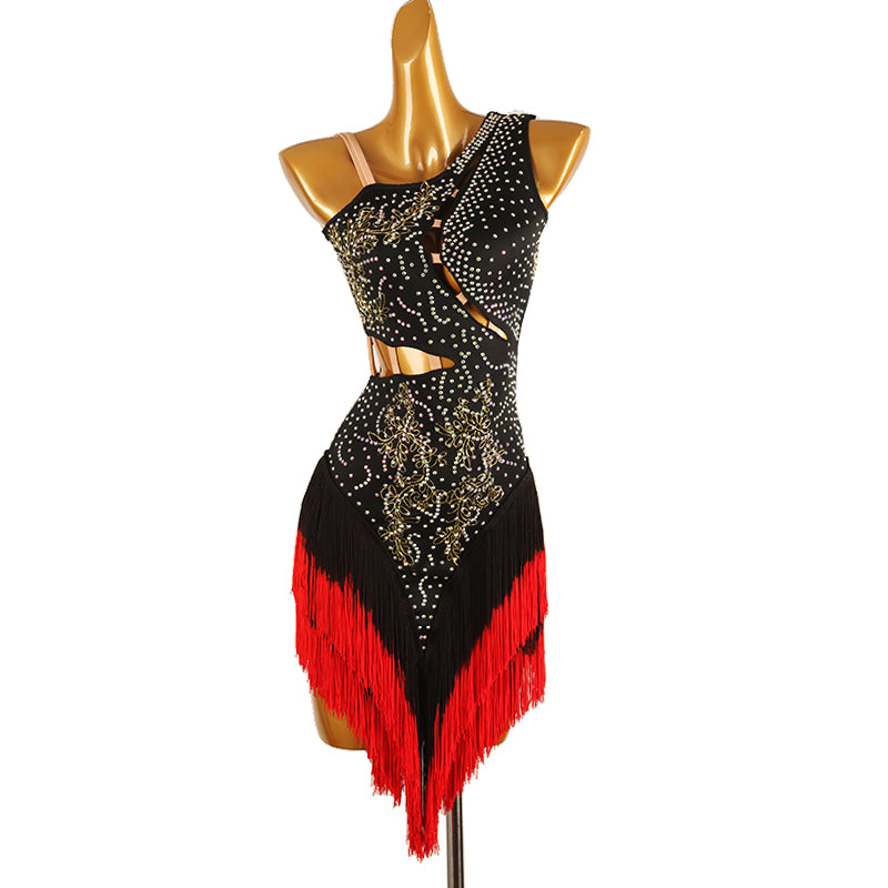 Customisable-Women's Tassel DanceWear Dance Dress Performance Wear