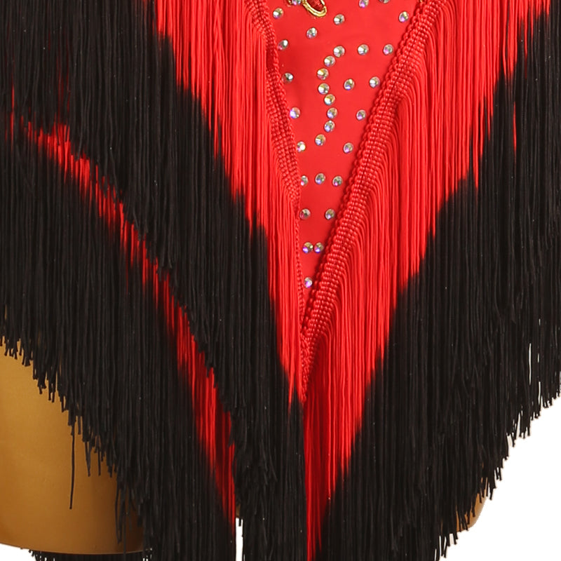 Customisable-Women's Tassel DanceWear Dance Dress Performance Wear