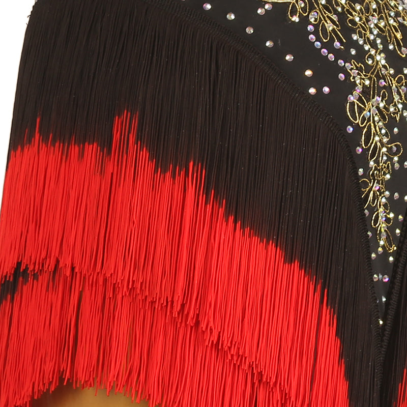 Customisable-Women's Tassel DanceWear Dance Dress Performance Wear