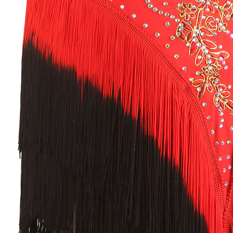 Customisable-Women's Tassel DanceWear Dance Dress Performance Wear