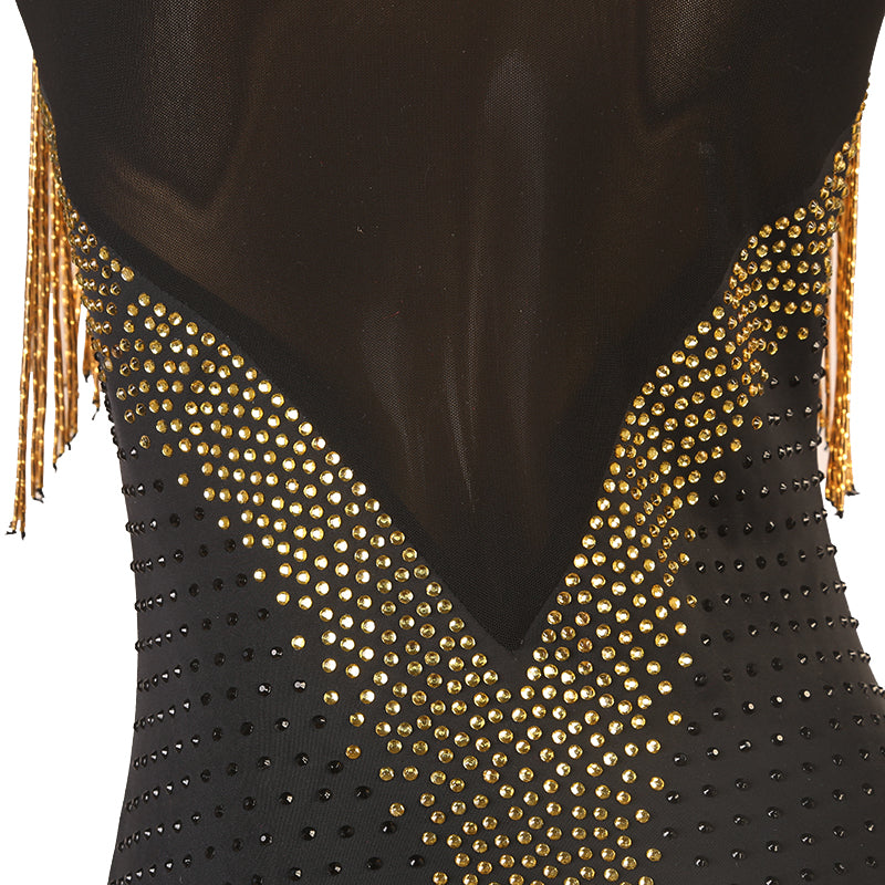 Customisable-Women's Nylons Latin Dance Dress Rumba Dance Practice Dresses Performance Dresses