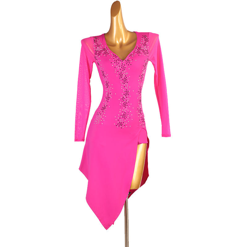 Customisable-Women's Nylons Latin Dance Dress Rumba Dance Practice Dresses Performance Dresses