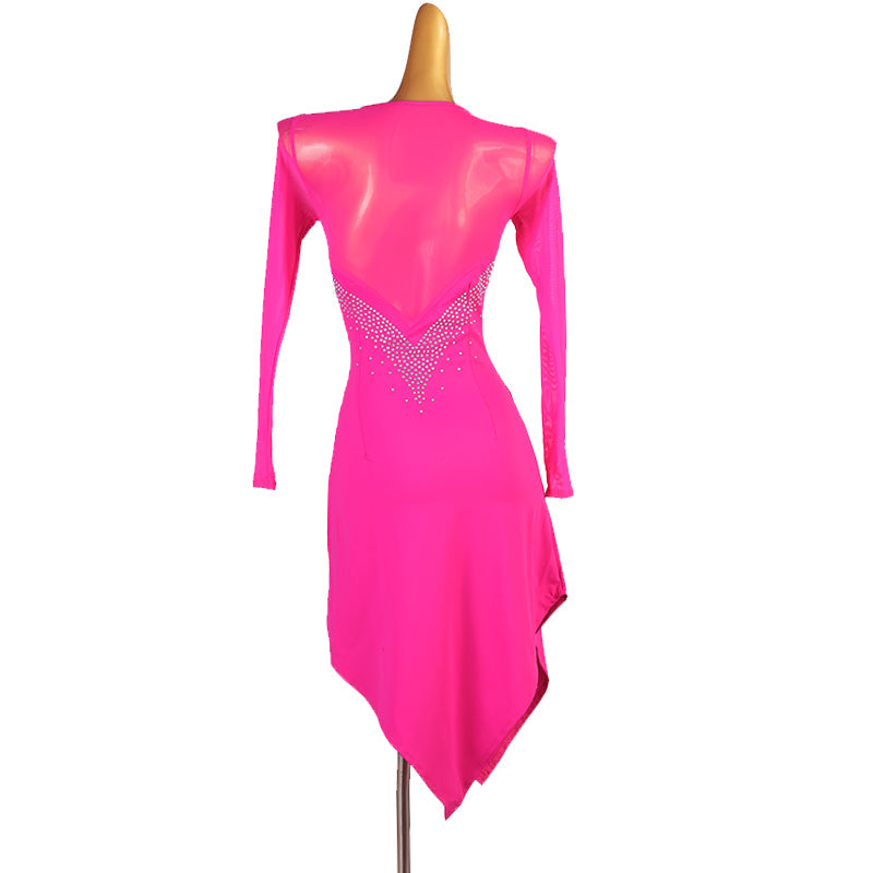 Customisable-Women's Nylons Latin Dance Dress Rumba Dance Practice Dresses Performance Dresses