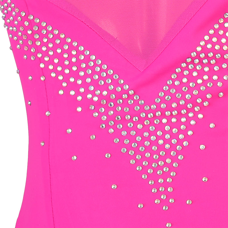 Customisable-Women's Nylons Latin Dance Dress Rumba Dance Practice Dresses Performance Dresses