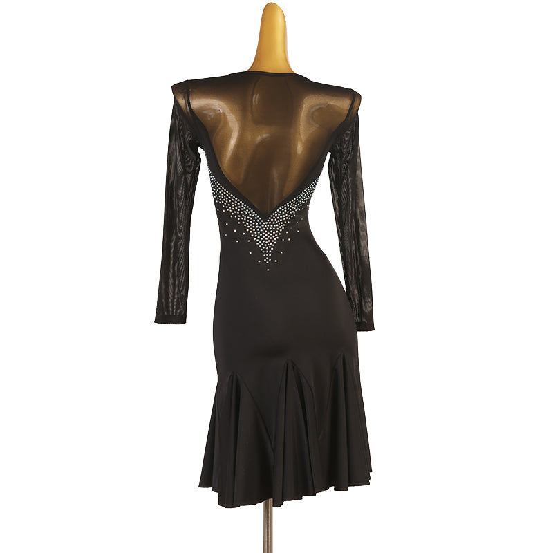 Customisable-Women's Nylons Latin Dance Dress Rumba Dance Practice Dresses Performance Dresses