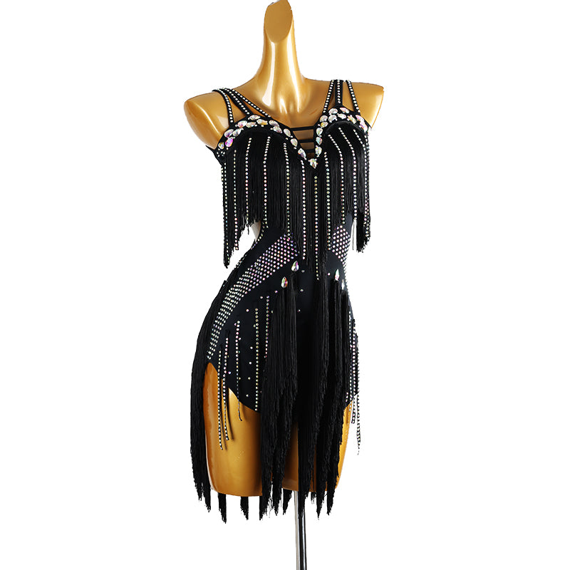 Customisable-Women's Tassel DanceWear Dance Dress Performance Wear