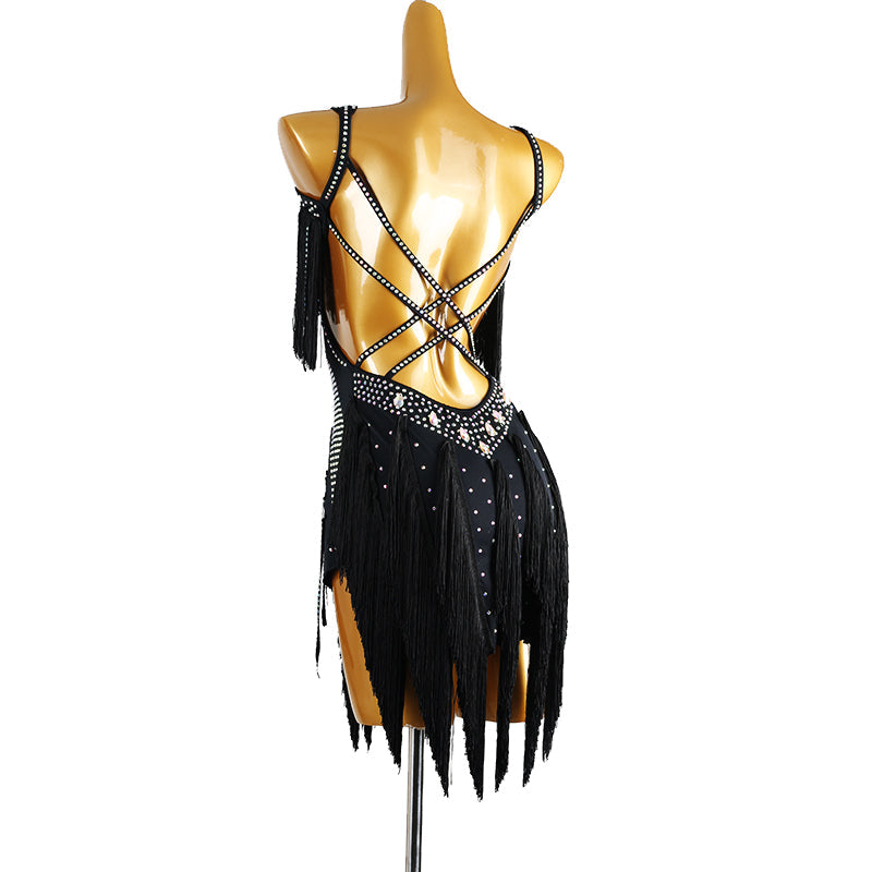 Customisable-Women's Tassel DanceWear Dance Dress Performance Wear