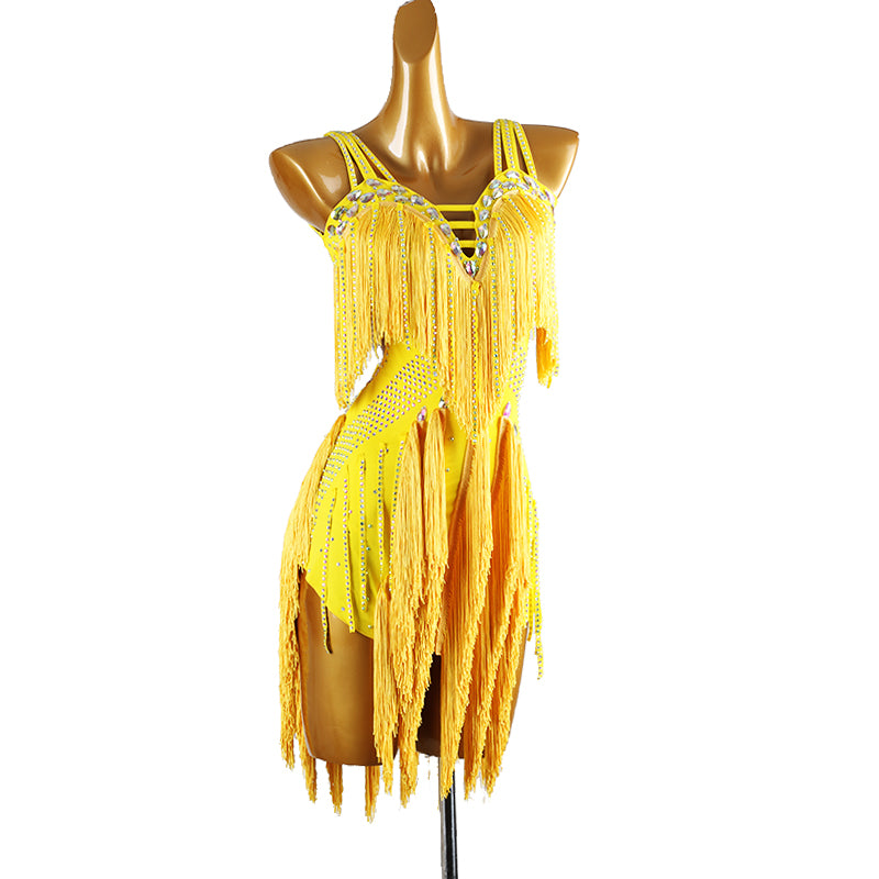 Customisable-Women's Tassel DanceWear Dance Dress Performance Wear