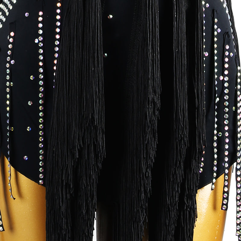 Customisable-Women's Tassel DanceWear Dance Dress Performance Wear