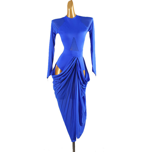 Customisable-Women's Long Sleeve DanceWear Dance Dress Performance Wear