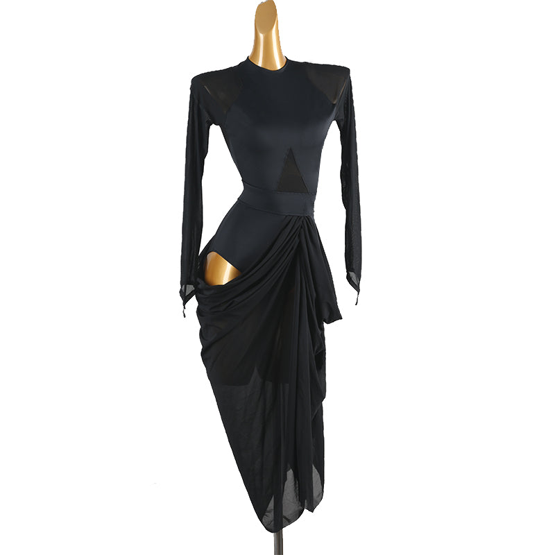 Customisable-Women's Long Sleeve DanceWear Dance Dress Performance Wear