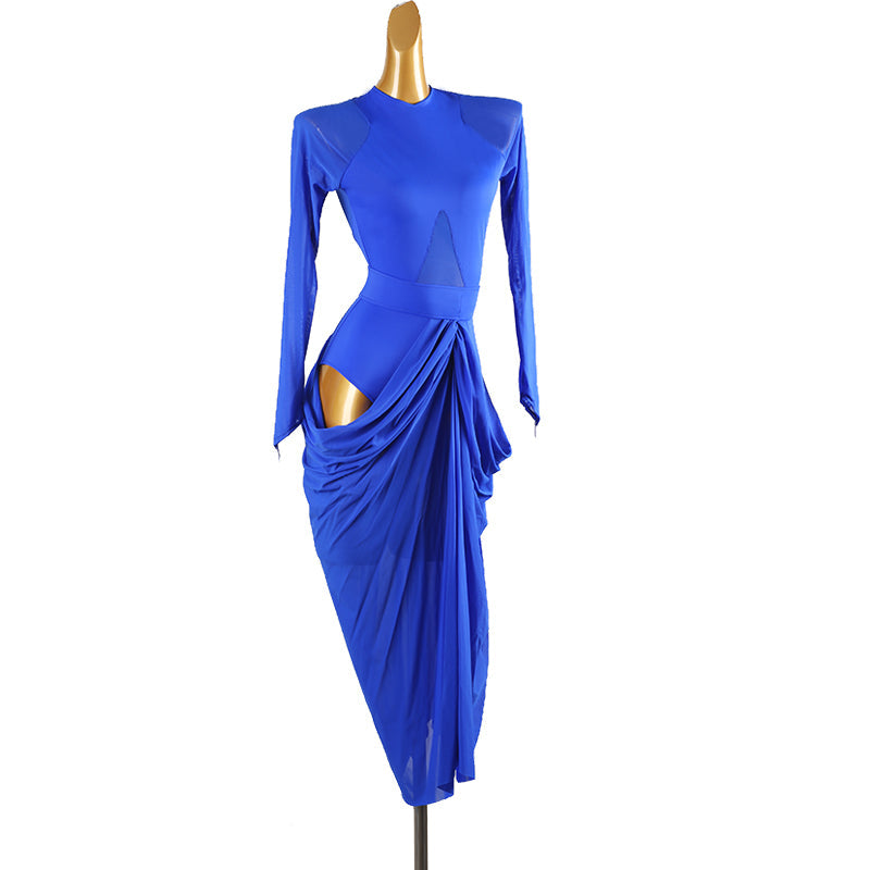 Customisable-Women's Long Sleeve DanceWear Dance Dress Performance Wear