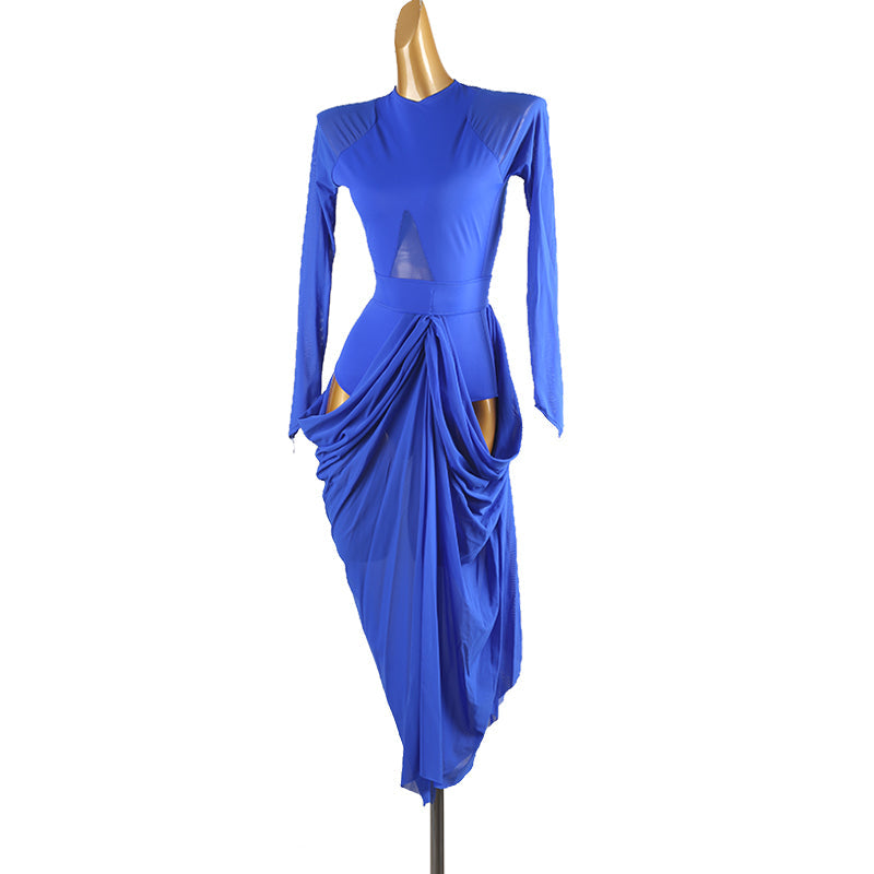 Customisable-Women's Long Sleeve DanceWear Dance Dress Performance Wear