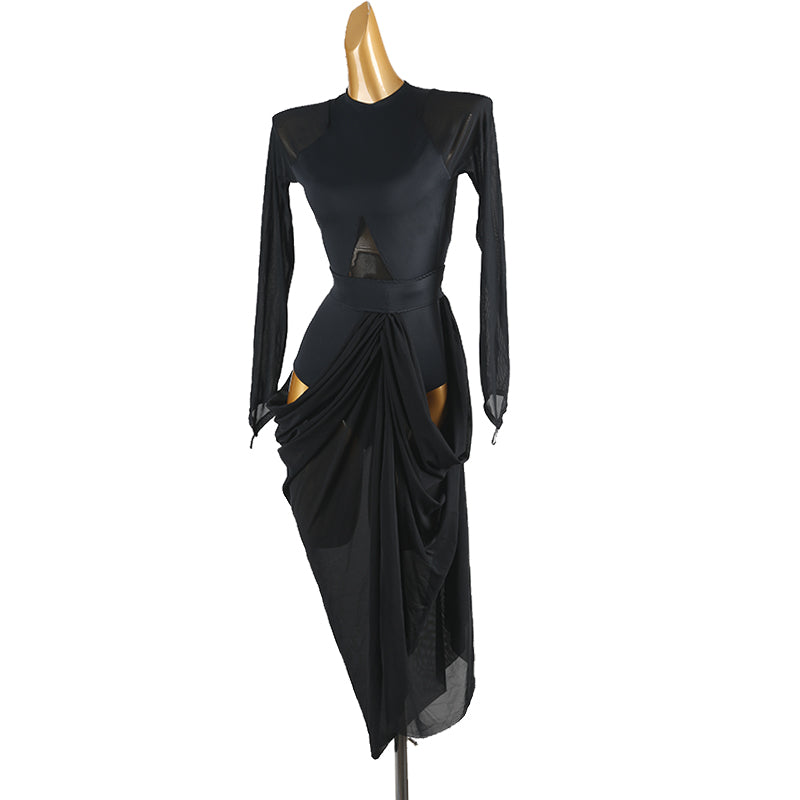 Customisable-Women's Long Sleeve DanceWear Dance Dress Performance Wear