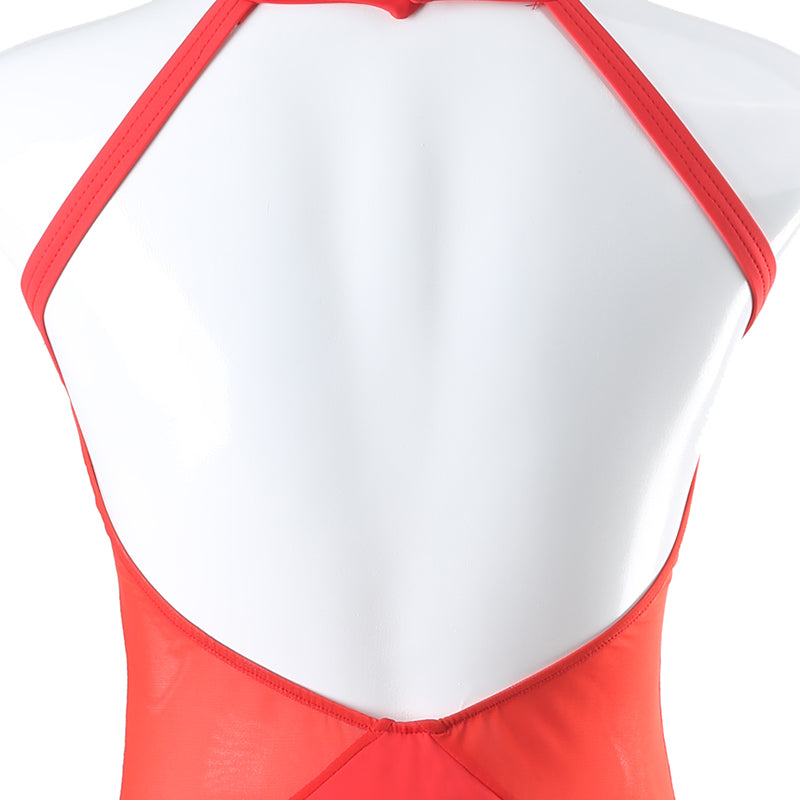 Customisable-Women's Red Ruffle Dance Wear Dance Dress Performance Wear