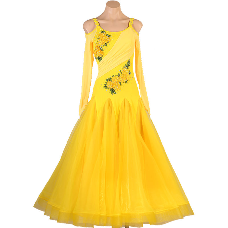 Customisable- Women's Modern Performance Competition Dress Waltz Ballroom Dance Dress