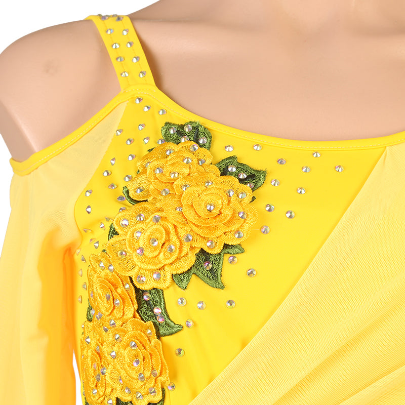 Customisable- Women's Modern Performance Competition Dress Waltz Ballroom Dance Dress