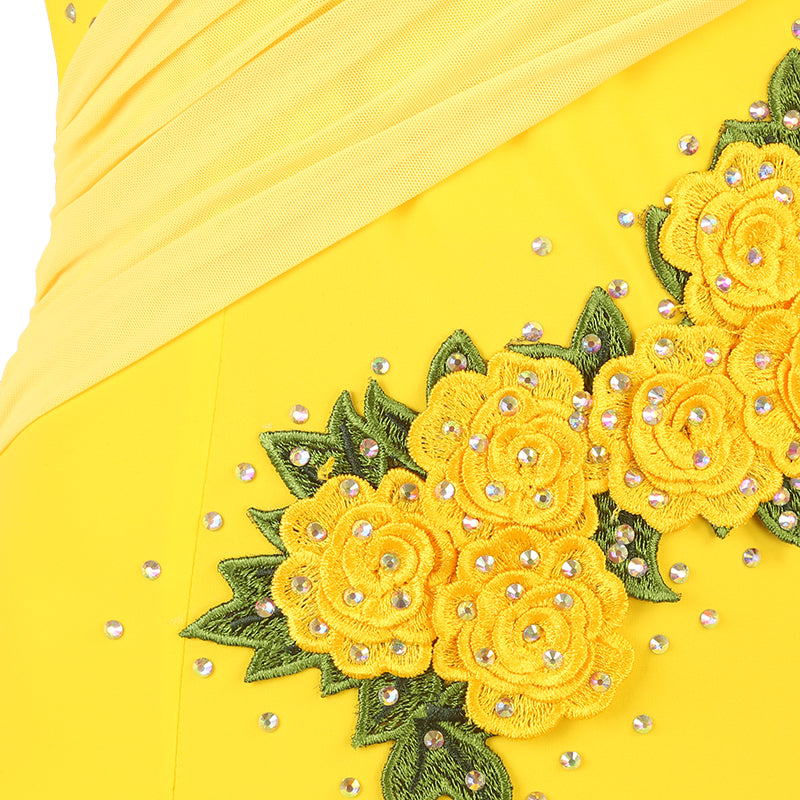 Customisable- Women's Modern Performance Competition Dress Waltz Ballroom Dance Dress