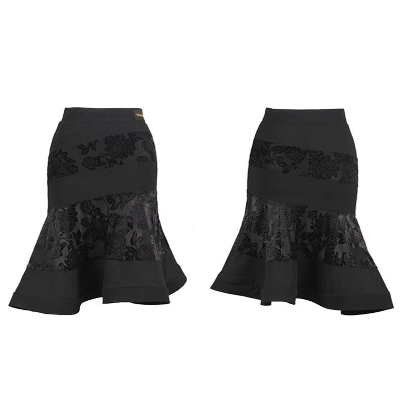 WJJ Women's Latin Dance Skirt Standard Short Skirt Training Clothing