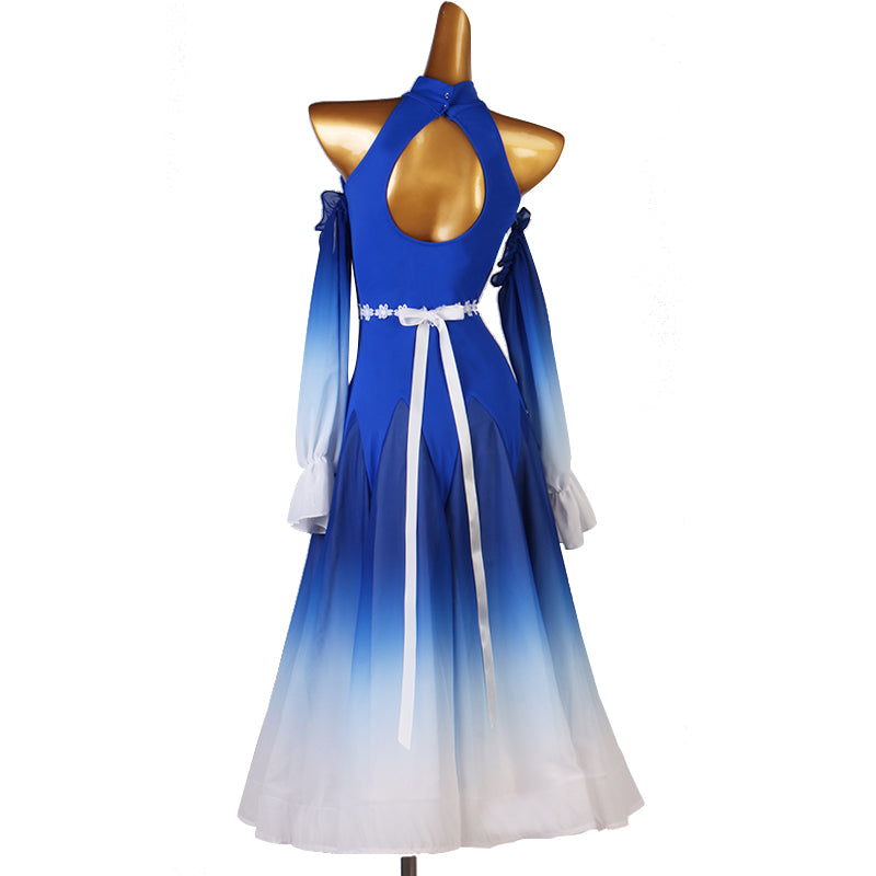 Customisable-Women's Long Sleeve Modern Dance Performance Dress Ballroom Dance Dress