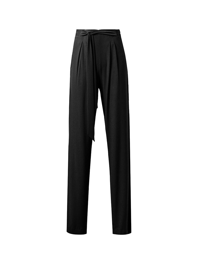 Z Women's Strap Stretch Straight Pants Latin Dance Wear Training Performance Pants