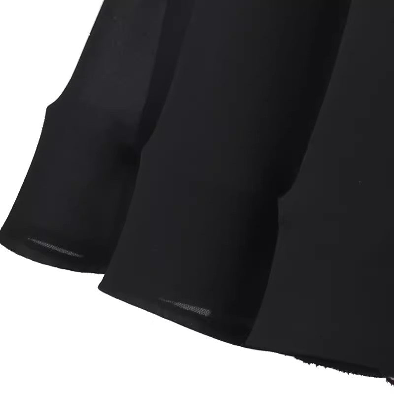 Customisable-Women's Black V-Neck DanceWear Ballroom Dance Dress