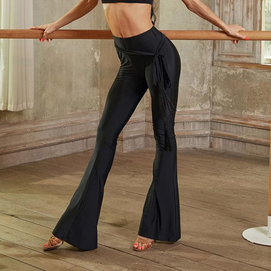 Z Women's High Waist Pants Latin Dance Wear Training Performance Pants