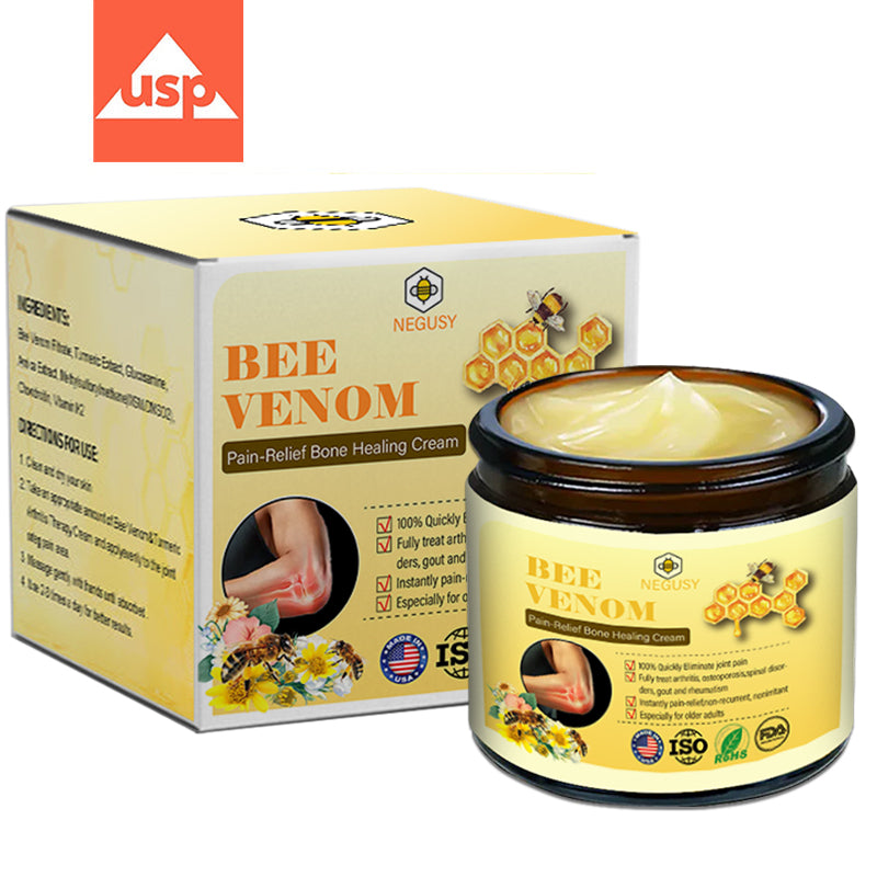 ✅ OFFICIAL STORE: NEGUSY™ Bee Venom Pain Relief Bone Healing Cream 👨⚕️ American Academy of Orthopaedic Surgery (AAOS) certified (Reduces joint swelling, pain, stiffness, redness, warmth, soreness and joint fatigue).