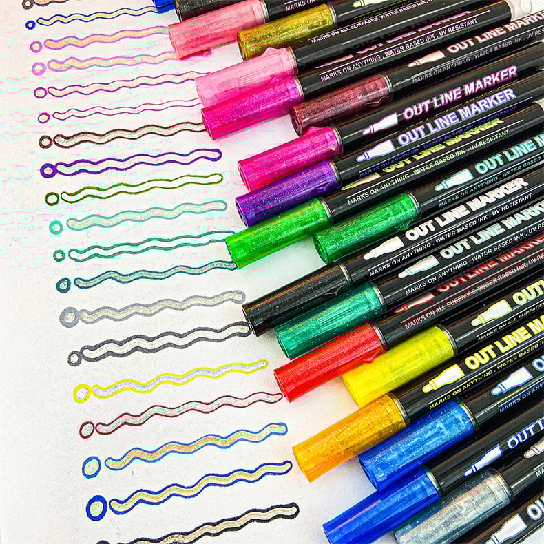 Amazing Handwriting With Outline Marker Set