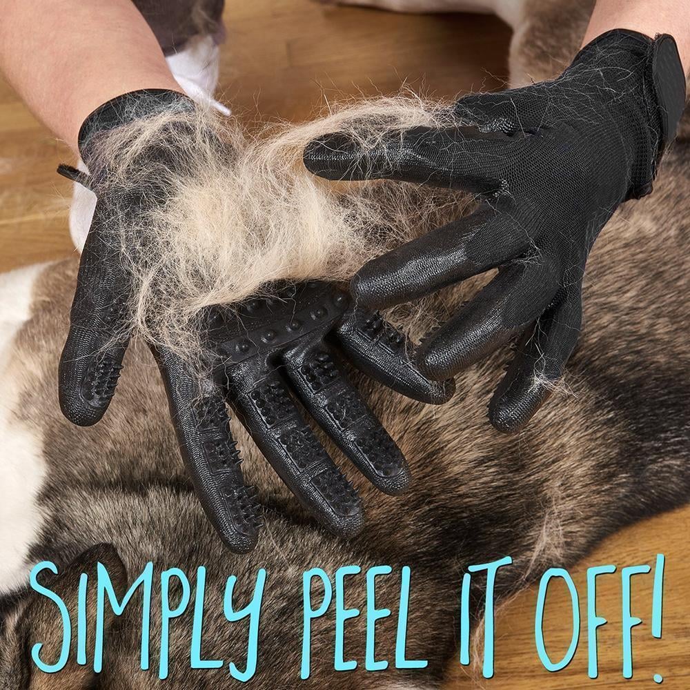 Pet Grooming Gloves For Cats, Dogs & Horses - ( 1 Pair )