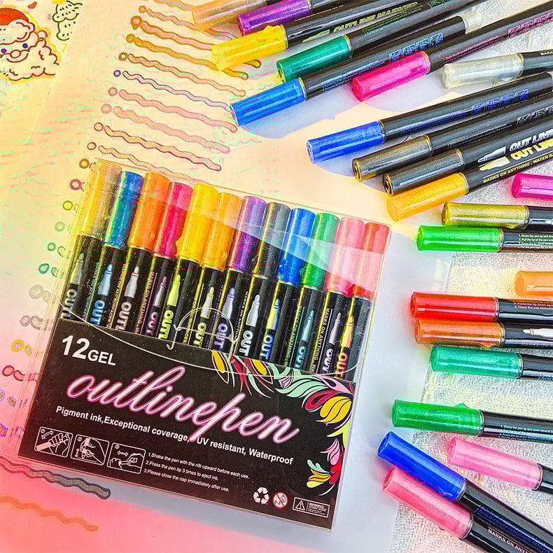 Amazing Handwriting With Outline Marker Set