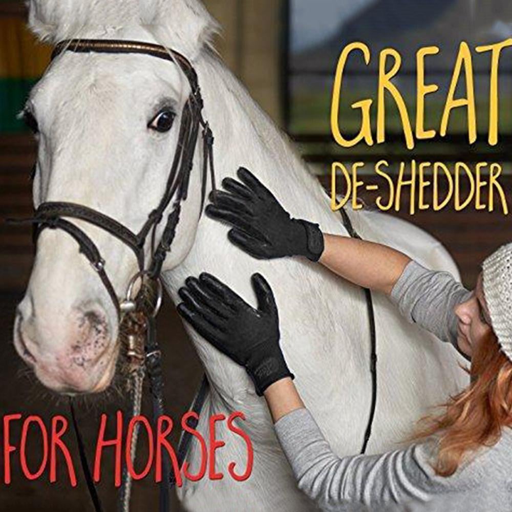 Pet Grooming Gloves For Cats, Dogs & Horses - ( 1 Pair )