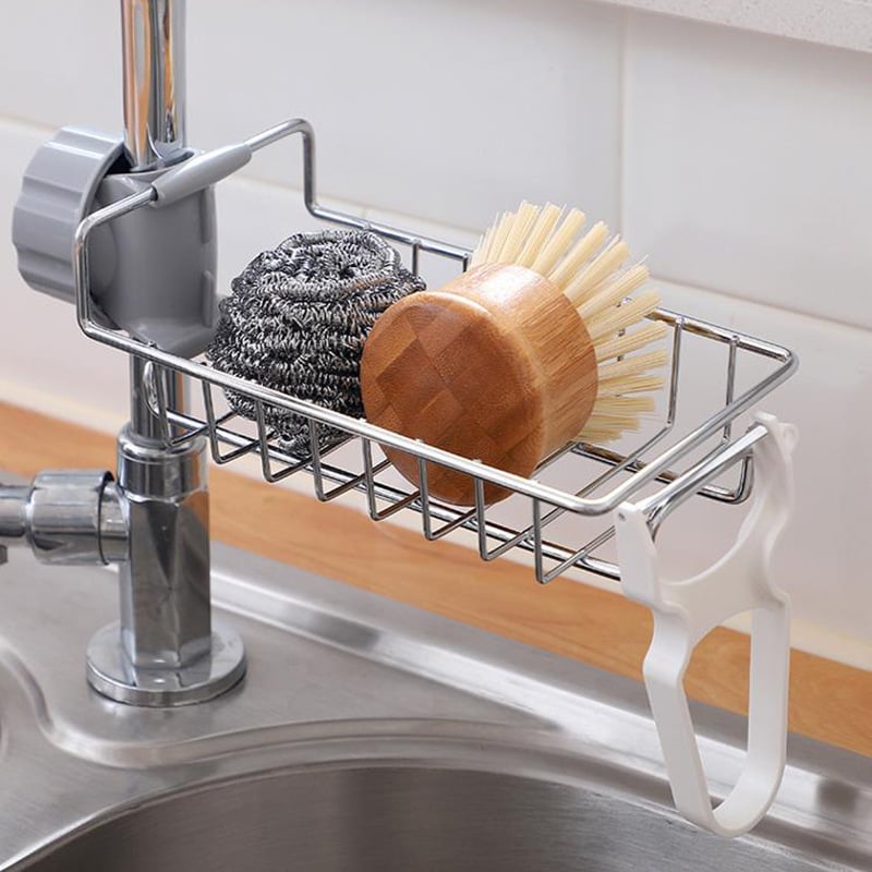 👩🍳Stainless Steel Faucet Rack-A Perfect Storage Accessory for Your Kitchen