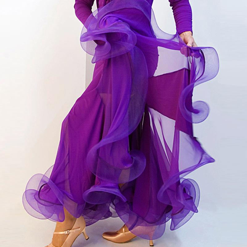 Customisable-Women's Ballroom Dance Skirt Training Performance Dancewear