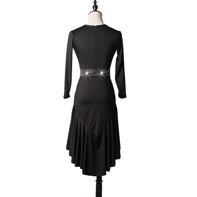 Customisable-Milk-Silk Costume Latin Dance Dress Competition Performance Dress